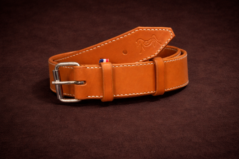 Ceinture cuir cognac artisanale cousue main ceinture cuir cognac artisanale cousue main fabrication française